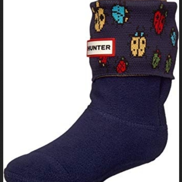 NWT Hunter Boot Socks Ladybird print kids XL Ladybugs Fleece Youth 3-5 NIB - Picture 2 of 5